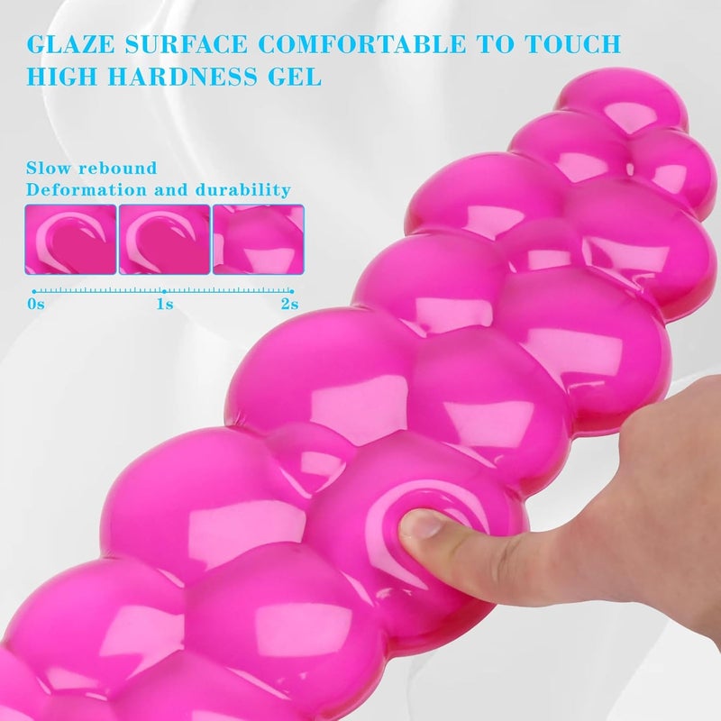 KEPUTAIER Gel Cloud Keyboard and Mouse Wrist Rest, Cute Wrist Support and Arm Support Keyboard Rest for Keyboard and Mouse Typing Pain Relief，Suitable for Office/Computer/Laptop/Gaming (Transparent Red) - Image 3